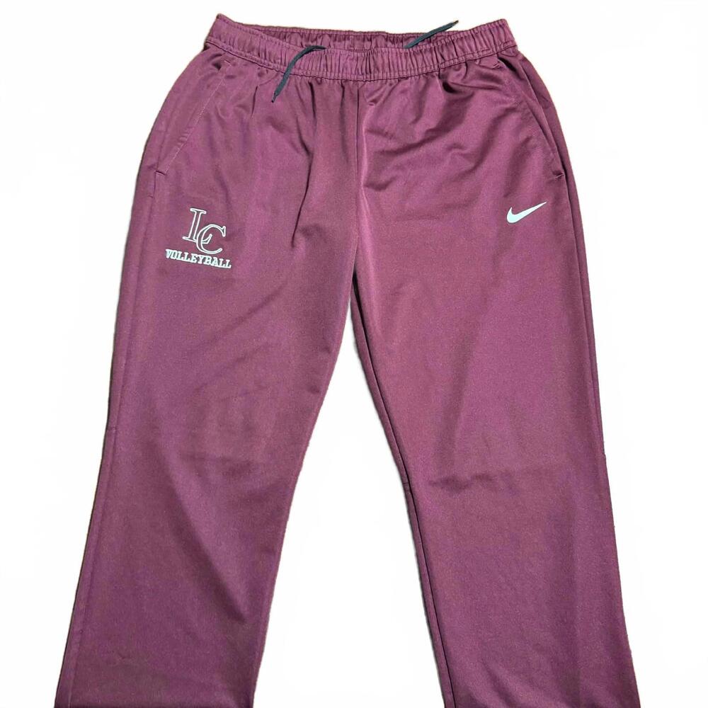 Nike Dri-Fit Training Pants Women’s Large Burgundy Athletic Joggers Volleyball